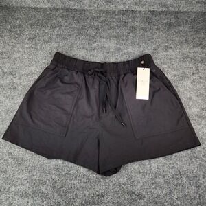 NWT Calia Shorts Women's Medium Black High-Rise Relaxed Fit Front Pockets